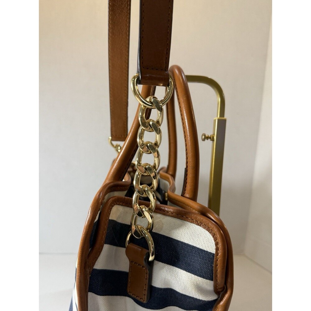 Michael Kors Hamilton Striped Canvas Large Tote Satchel 35S3GHMT3R - Picture 14 of 16